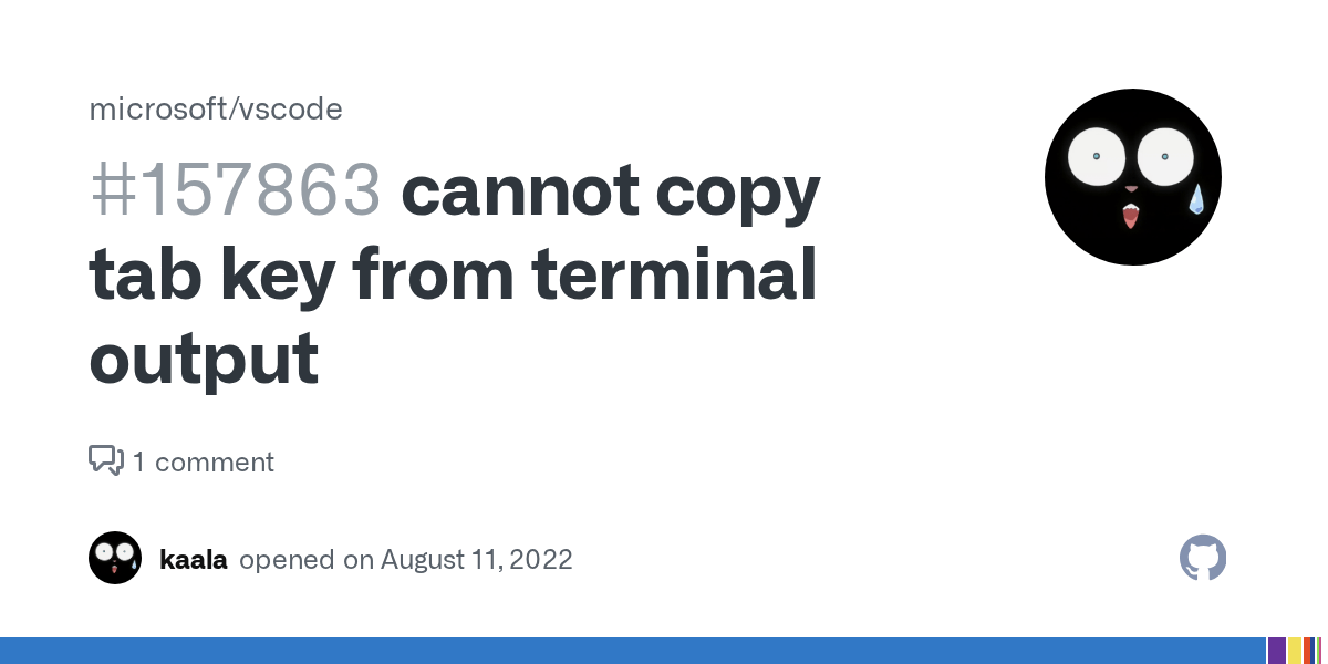 cannot copy tab key from terminal output · Issue 157863 · microsoft