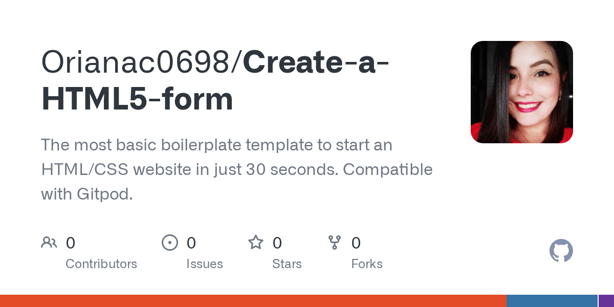 GitHub Orianac0698/CreateaHTML5form The most basic boilerplate