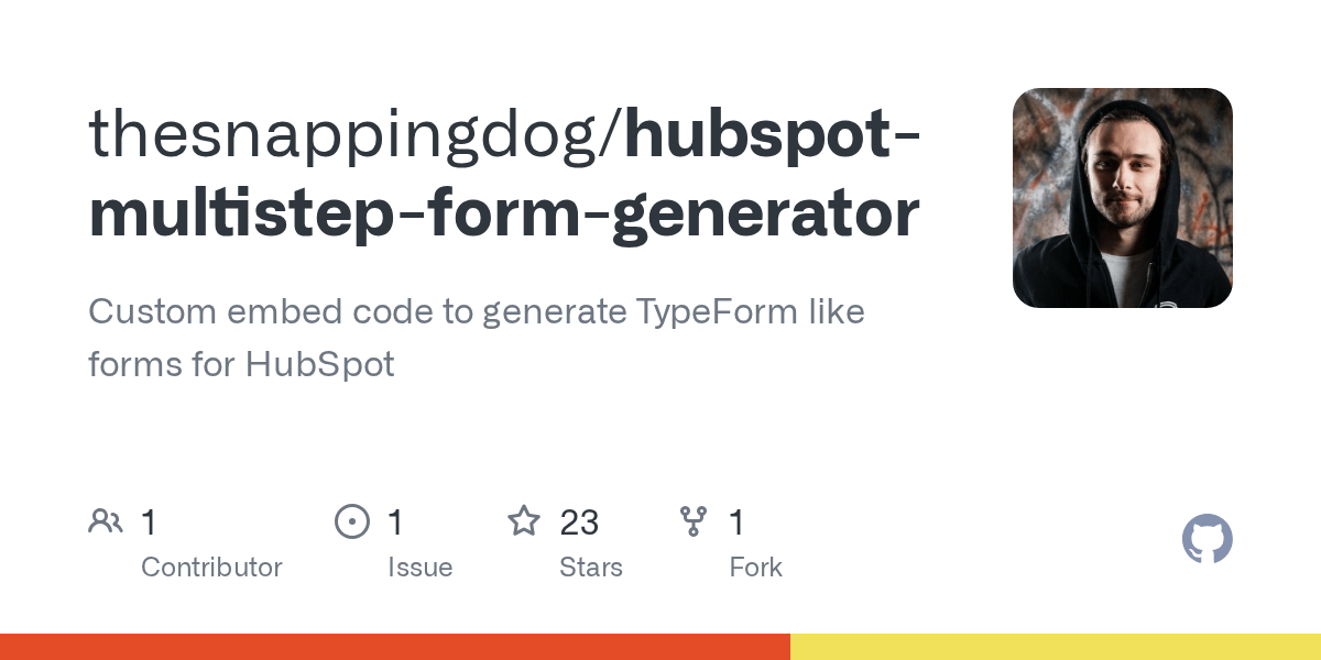 GitHub thesnappingdog/hubspotmultistepformgenerator Custom embed