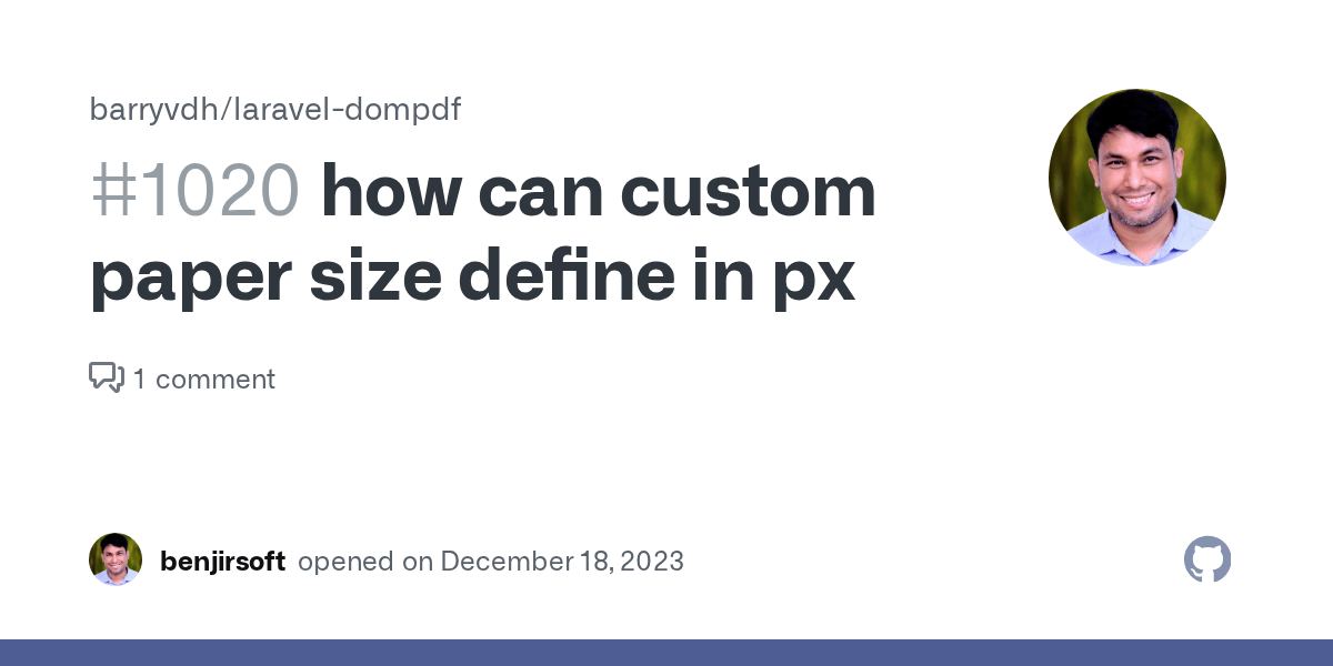 how can custom paper size define in px · Issue 1020 · barryvdh/laravel