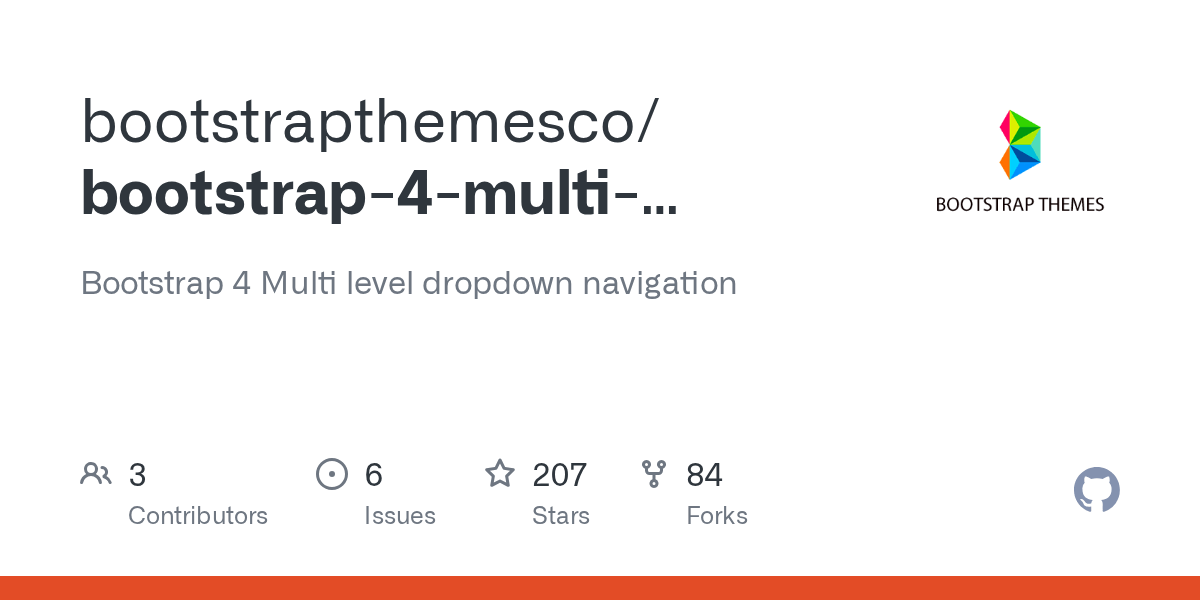 GitHub bootstrapthemesco/bootstrap4multidropdownnavbar Bootstrap