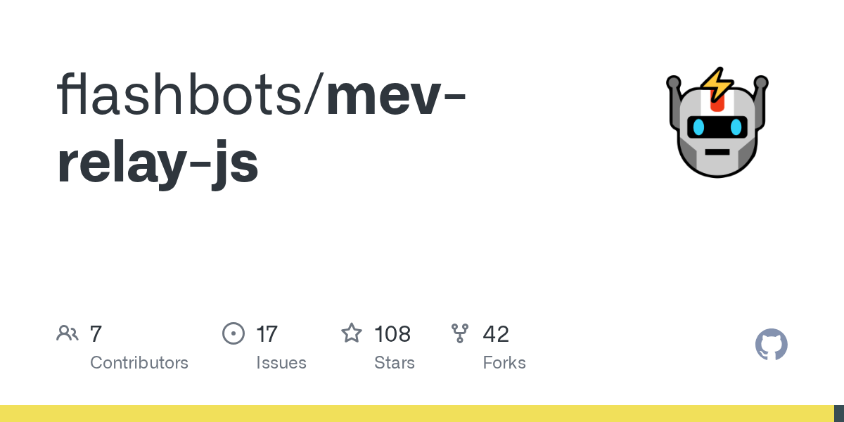 GitHub flashbots/mevrelayjs
