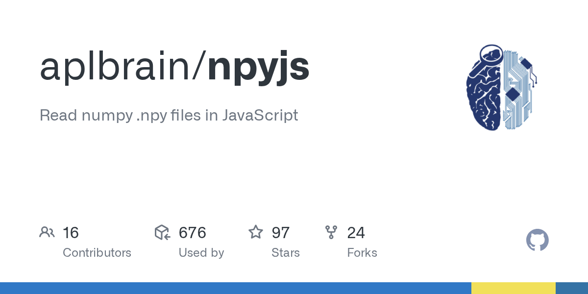 GitHub aplbrain/npyjs Read numpy .npy files in JavaScript