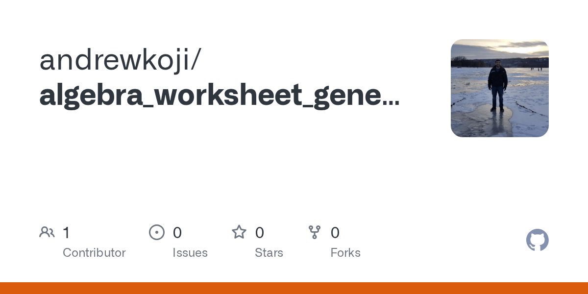 GitHub - andrewkoji/algebra_worksheet_generator