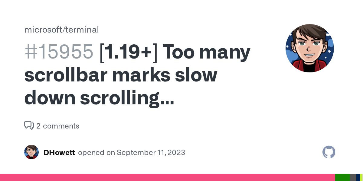 [1.19+] Too many scrollbar marks slow down scrolling significantly