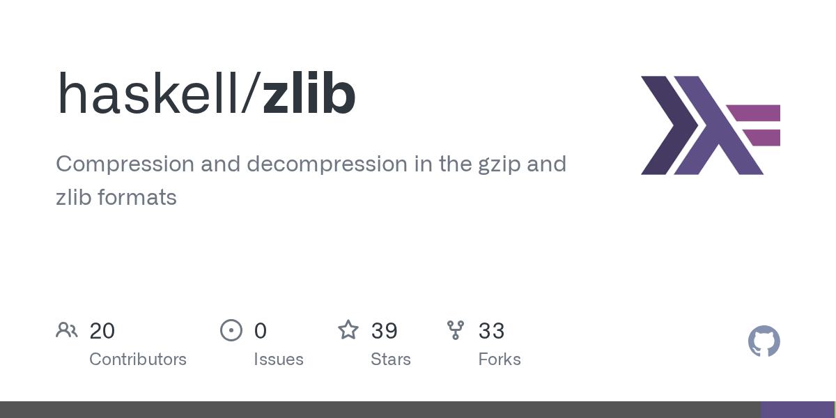 GitHub haskell/zlib Compression and in the gzip and