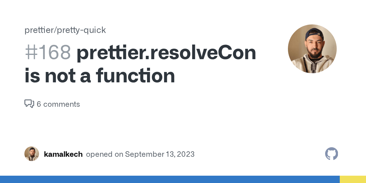 prettier.resolveConfig.sync is not a function · Issue 168 · prettier