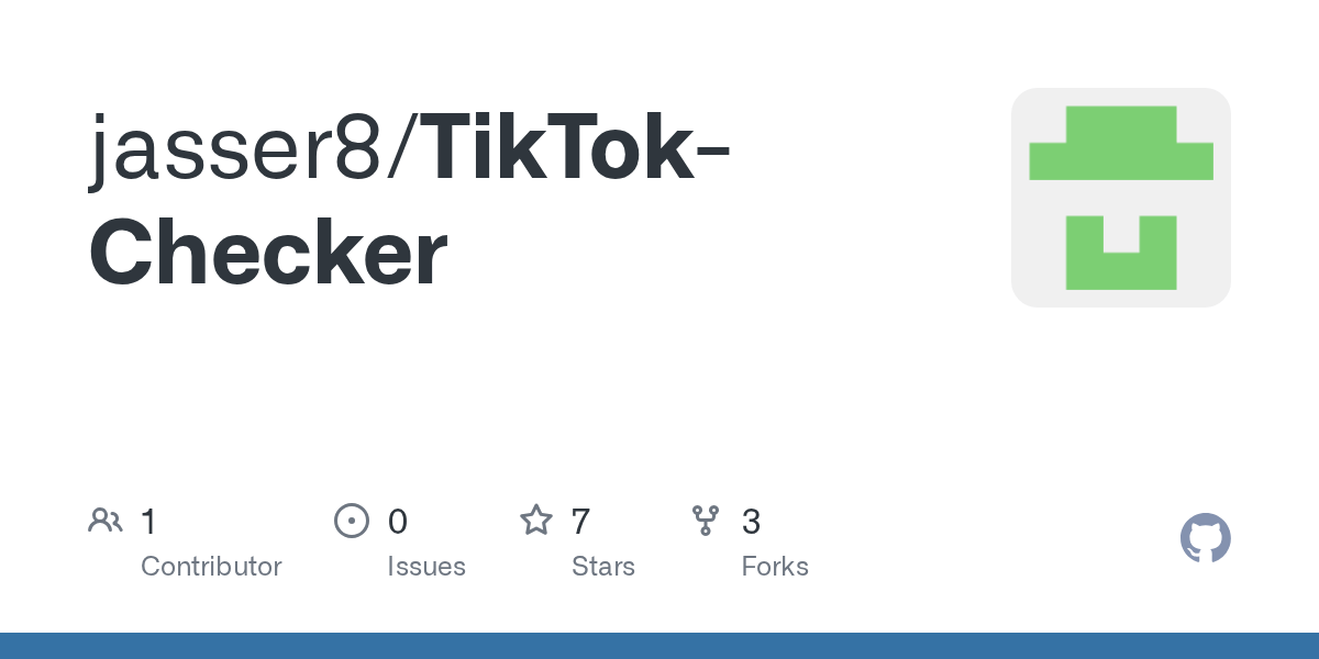 GitHub jasser8/TikTokChecker