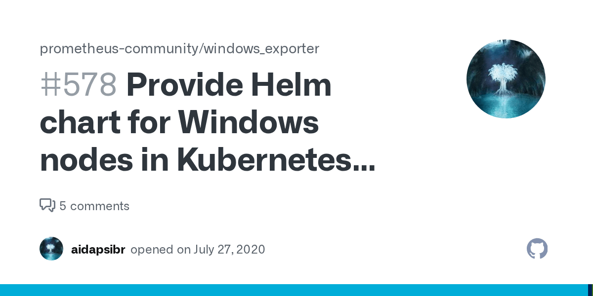 Provide Helm chart for Windows nodes in deployments · Issue