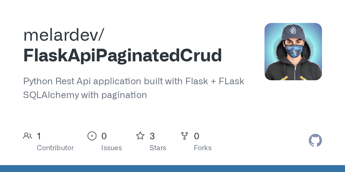 GitHub melardev/FlaskApiPaginatedCrud Python Rest Api application