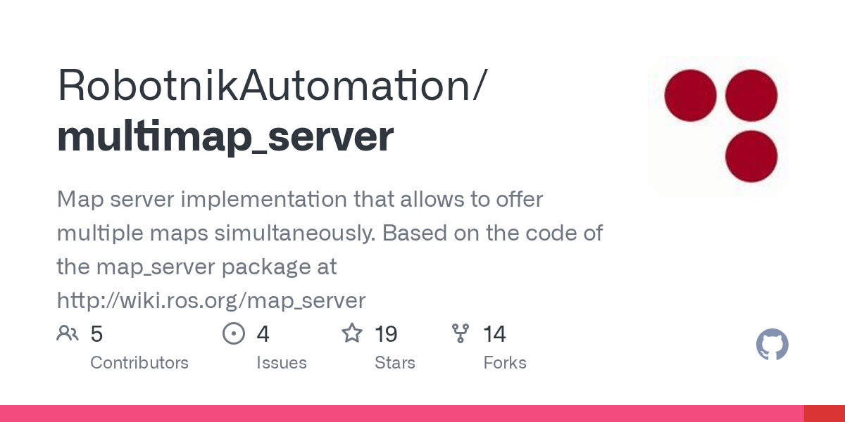 GitHub RobotnikAutomation/multimap_server Map server implementation