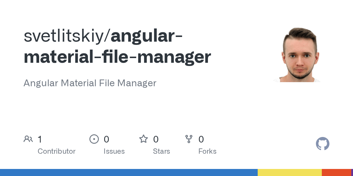 GitHub svetlitskiy/angularmaterialfilemanager Angular Material