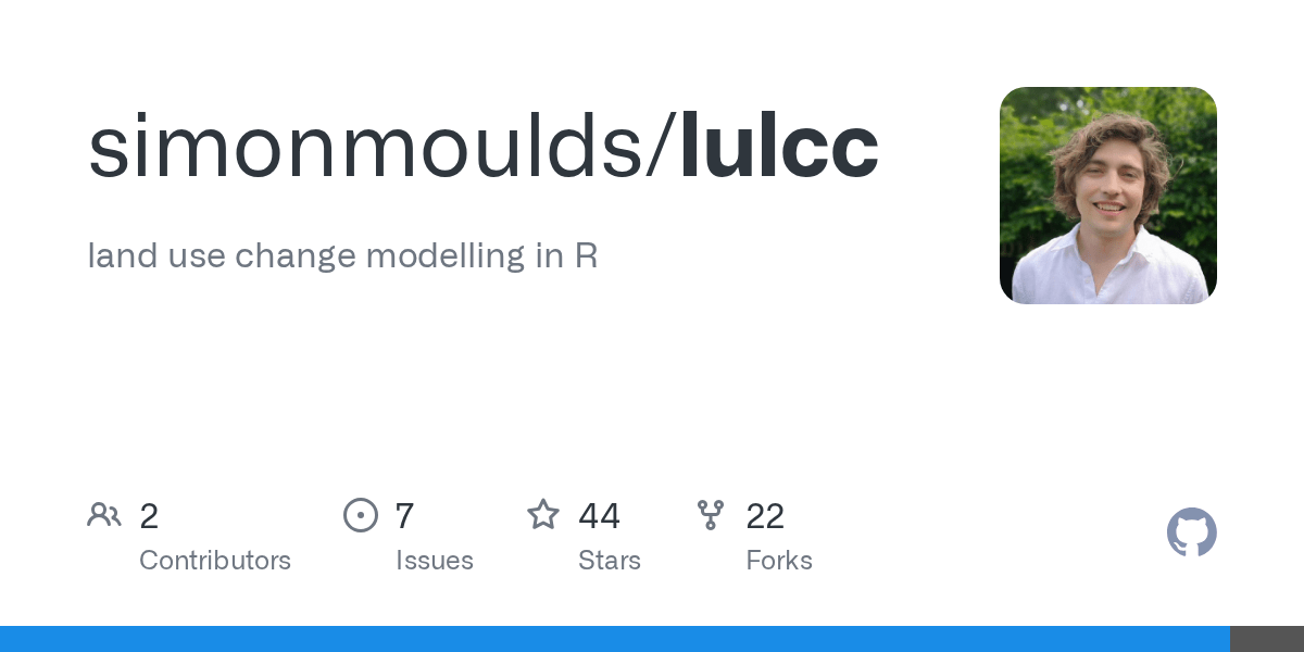 GitHub simonmoulds/lulcc land use change modelling in R
