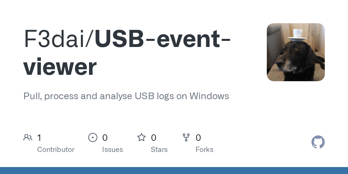 GitHub F3dai/USBeventviewer Pull, process and analyse USB logs on