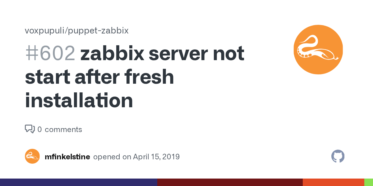 zabbix server not start after fresh installation · Issue 602 · voxpupuli/puppetzabbix · GitHub