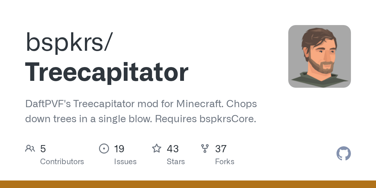 GitHub bspkrs/Treecapitator DaftPVF's Treecapitator mod for