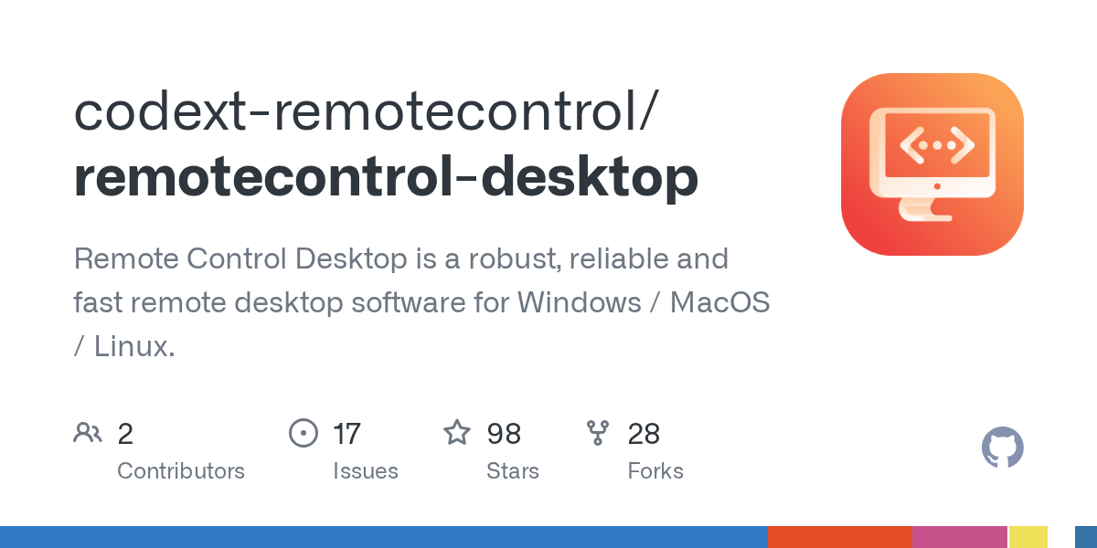 GitHub codextremotecontrol/remotecontroldesktop Remote Control