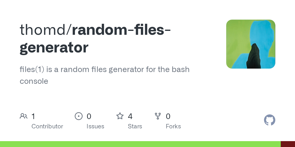 GitHub thomd/randomfilesgenerator files(1) is a random files