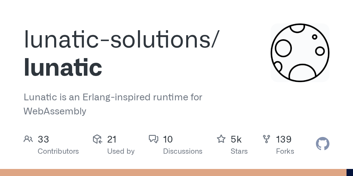 GitHub lunaticsolutions/lunatic Lunatic is an Erlang inspired
