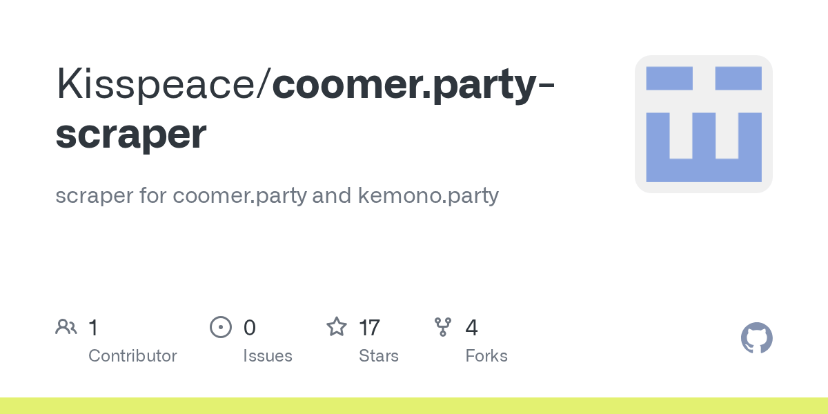 GitHub Kisspeace/coomer.partyscraper scraper for coomer.party and