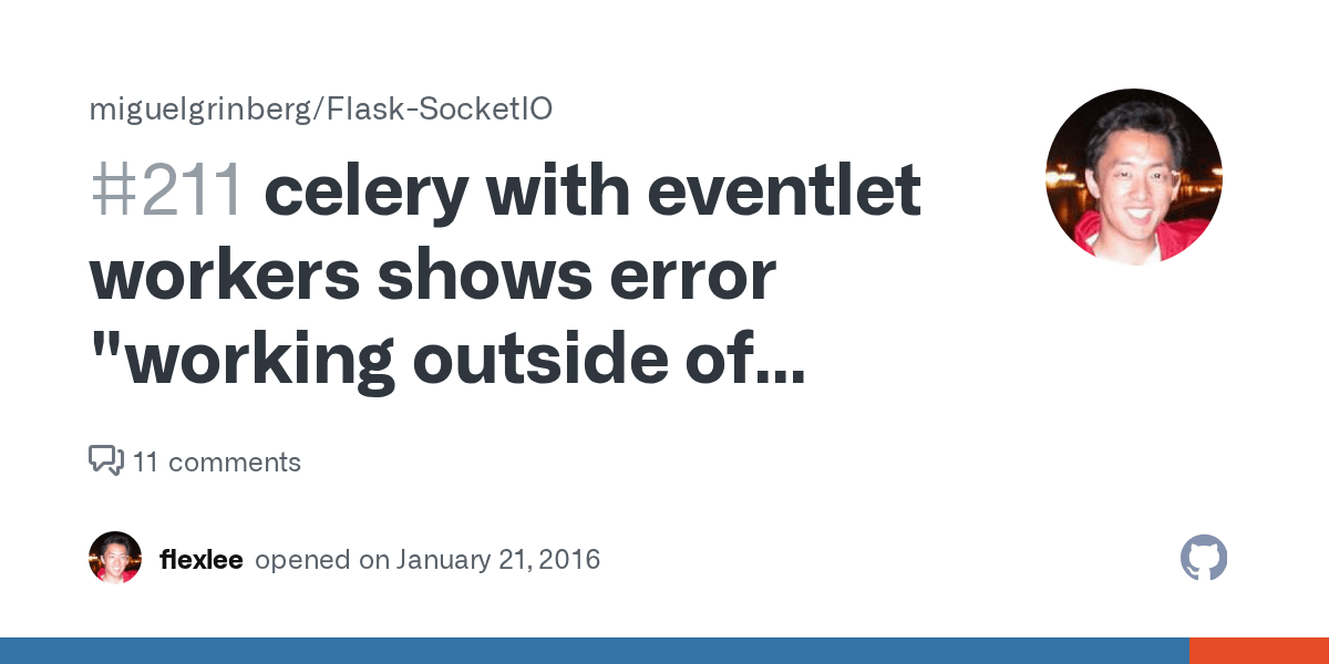 celery with eventlet workers shows error "working outside of request