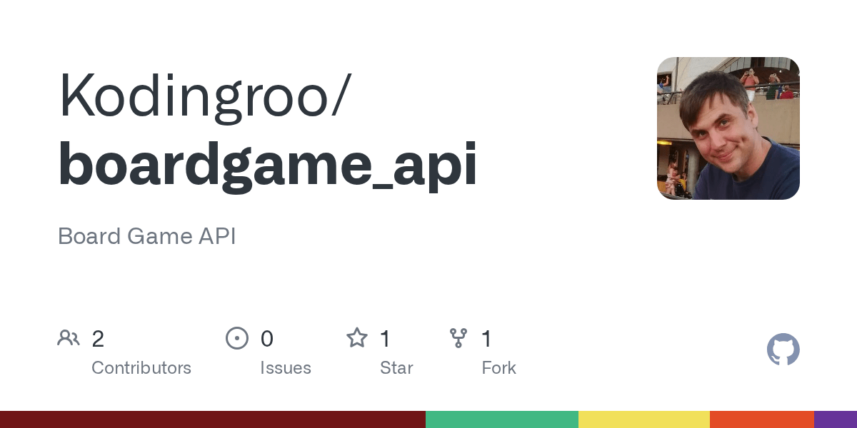GitHub Kodingroo/boardgame_api Board Game API