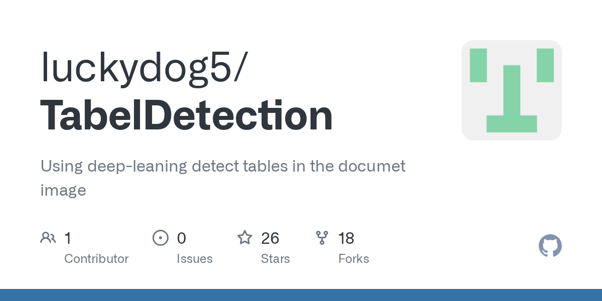 GitHub luckydog5/TabelDetection Using deepleaning detect tables in the documet image