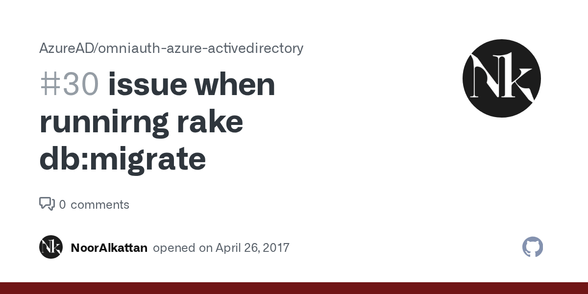 issue when runnirng rake dbmigrate · Issue 30 · AzureAD/omniauthazureactivedirectory · GitHub