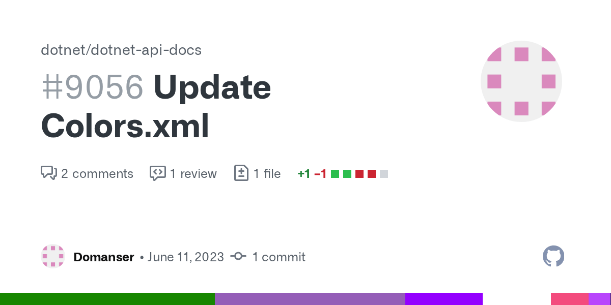 Update Colors.xml by Domanser · Pull Request 9056 ·