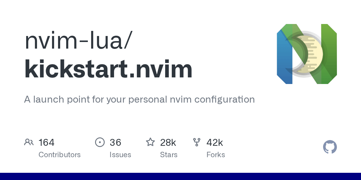 GitHub nvimlua/kickstart.nvim A launch point for your personal nvim