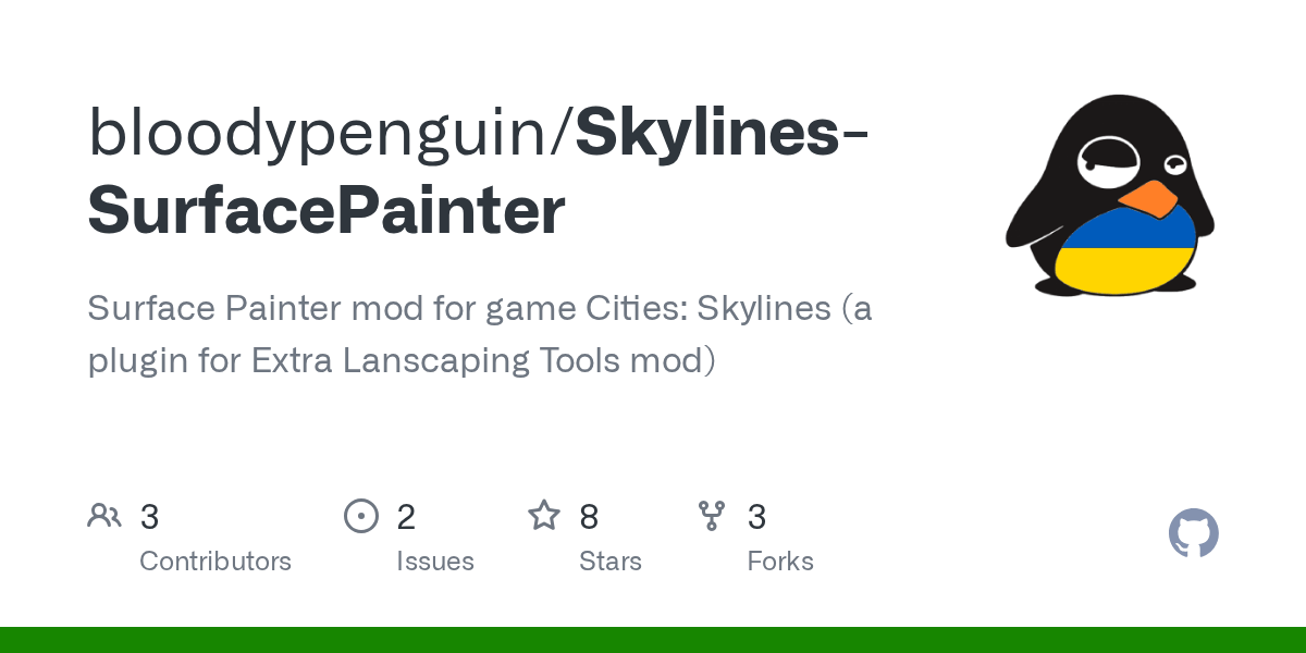 GitHub bloodypenguin/SkylinesSurfacePainter Surface Painter mod for