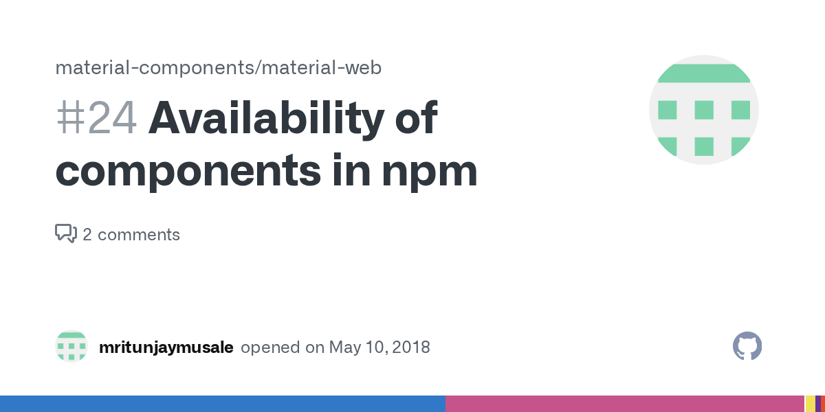 Availability of components in npm · Issue 24 ·