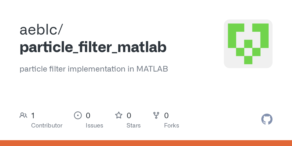 GitHub aeblc/particle_filter_matlab particle filter implementation