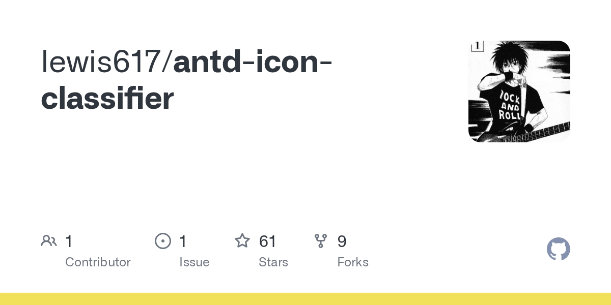 GitHub lewis617/antdiconclassifier