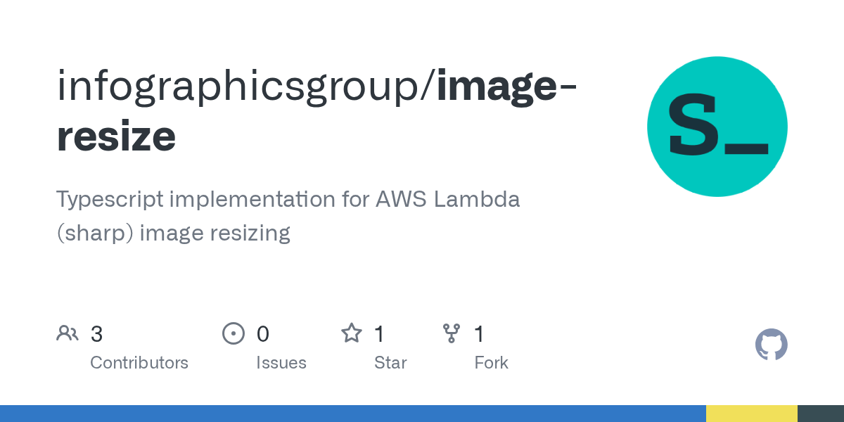 GitHub infographicsgroup/imageresize Typescript implementation for AWS Lambda (sharp) image