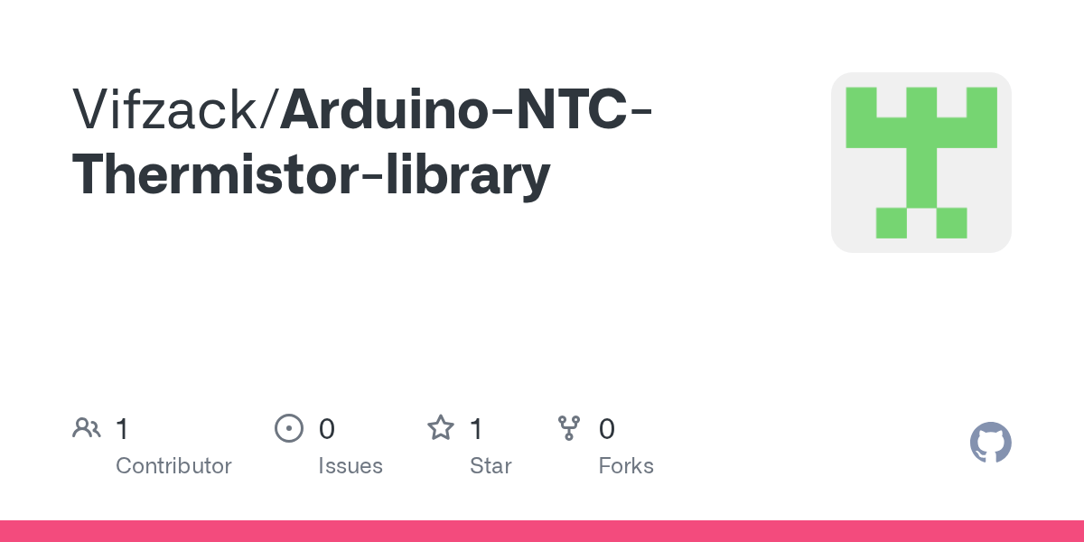 GitHub Vifzack/ArduinoNTCThermistorlibrary