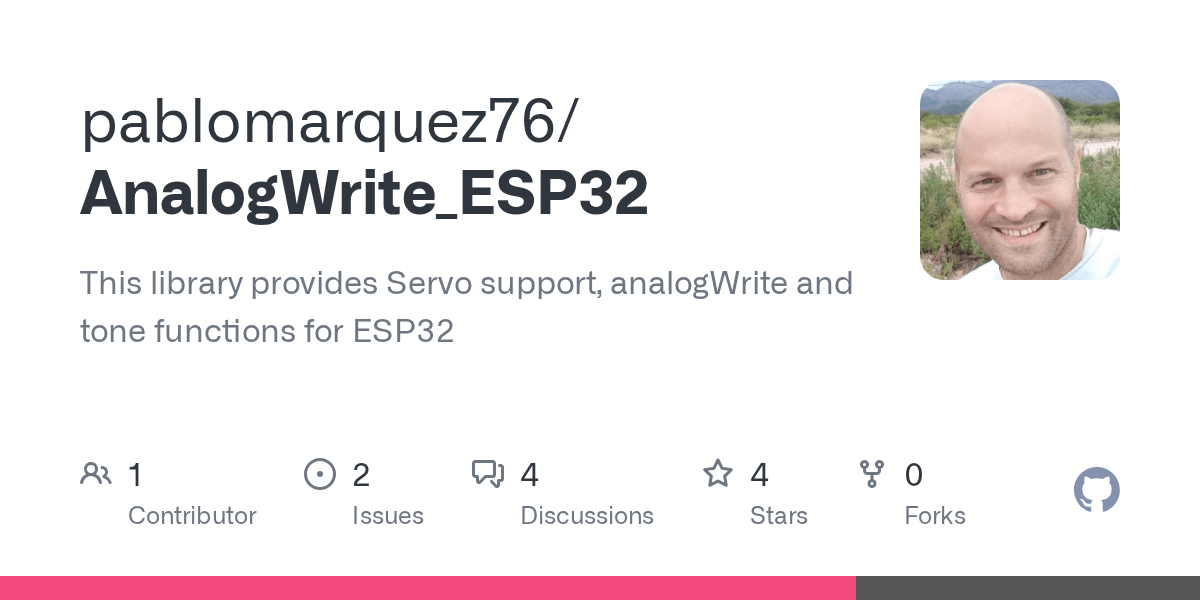 GitHub pablomarquez76/AnalogWrite_ESP32 This library provides Servo