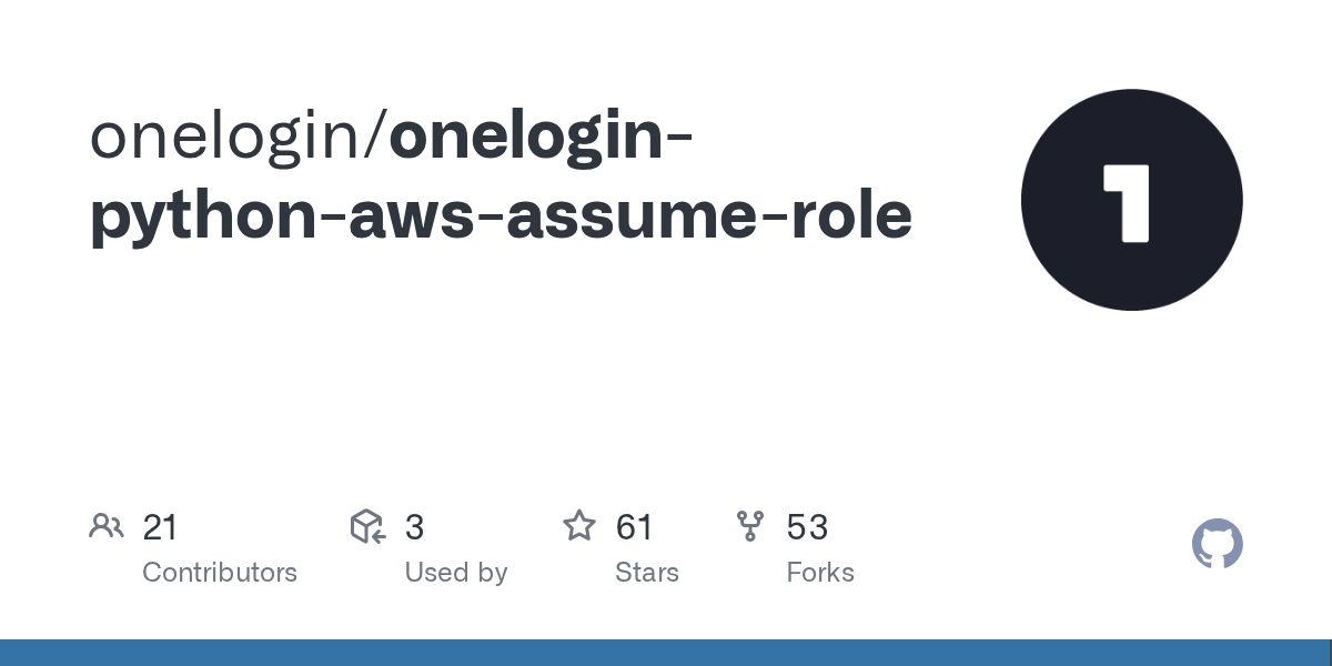 GitHub onelogin/oneloginpythonawsassumerole