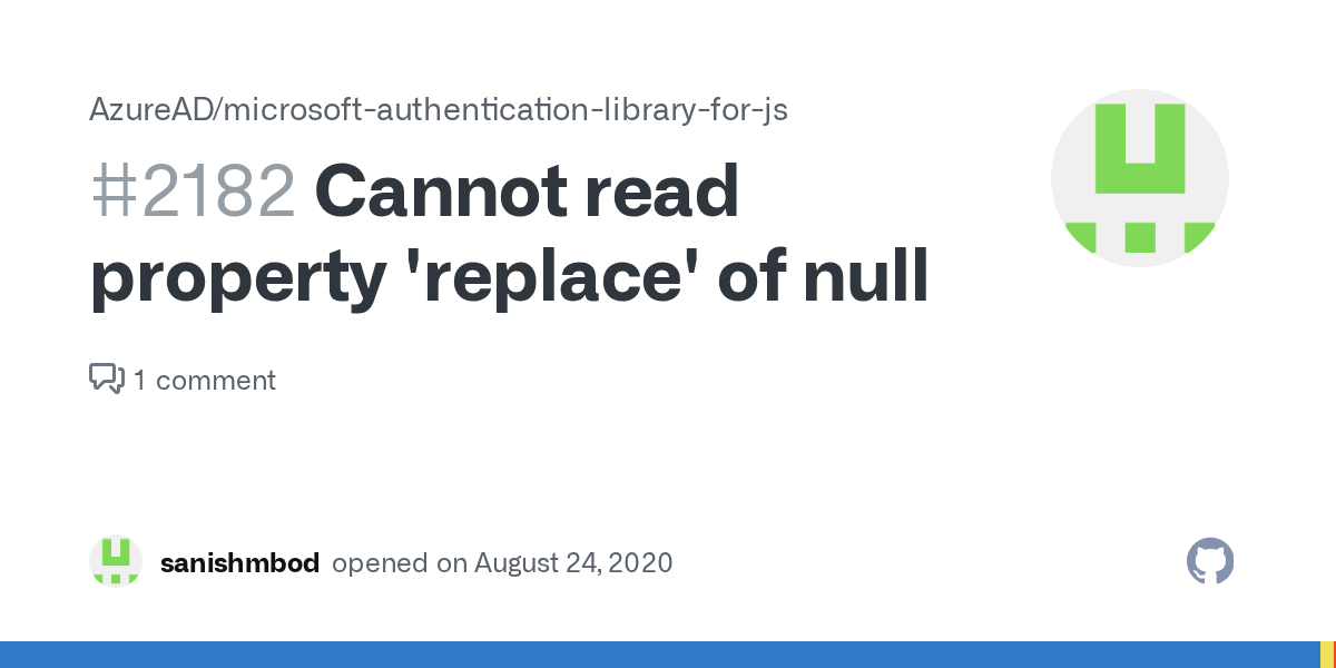 Cannot read property 'replace' of null · Issue 2182 · AzureAD
