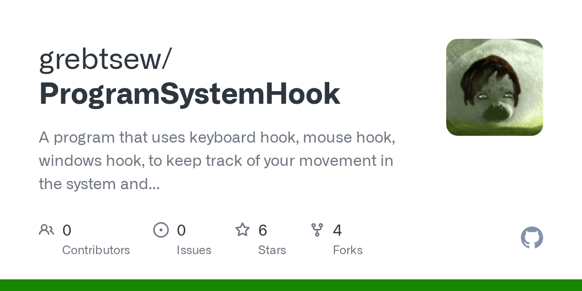 GitHub grebtsew/ProgramSystemHook A program that uses keyboard hook, mouse hook, windows hook