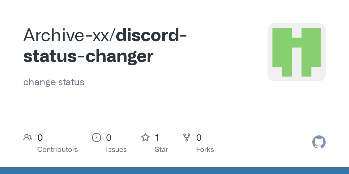 GitHub Archivexx/discordstatuschanger change status