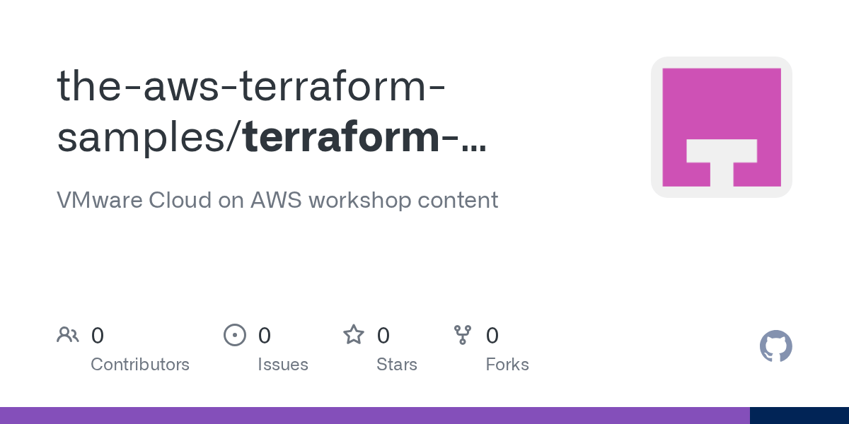 GitHub theawsterraformsamples/terraformvmwarecloudonaws