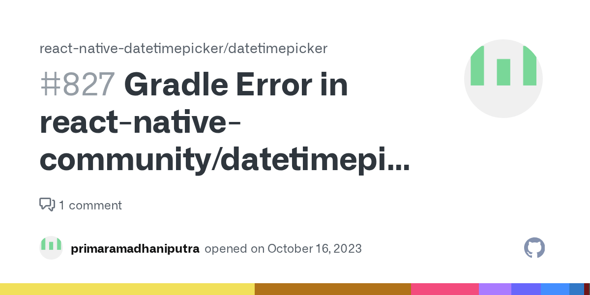 Gradle Error in Package · Issue