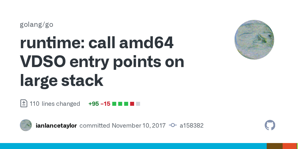 runtime call amd64 VDSO entry points on large stack · golang/go