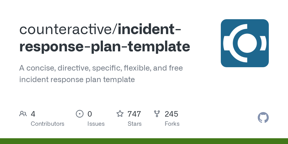 incidentresponseplantemplate/playbookidentityandaccess.md at master · counteractive
