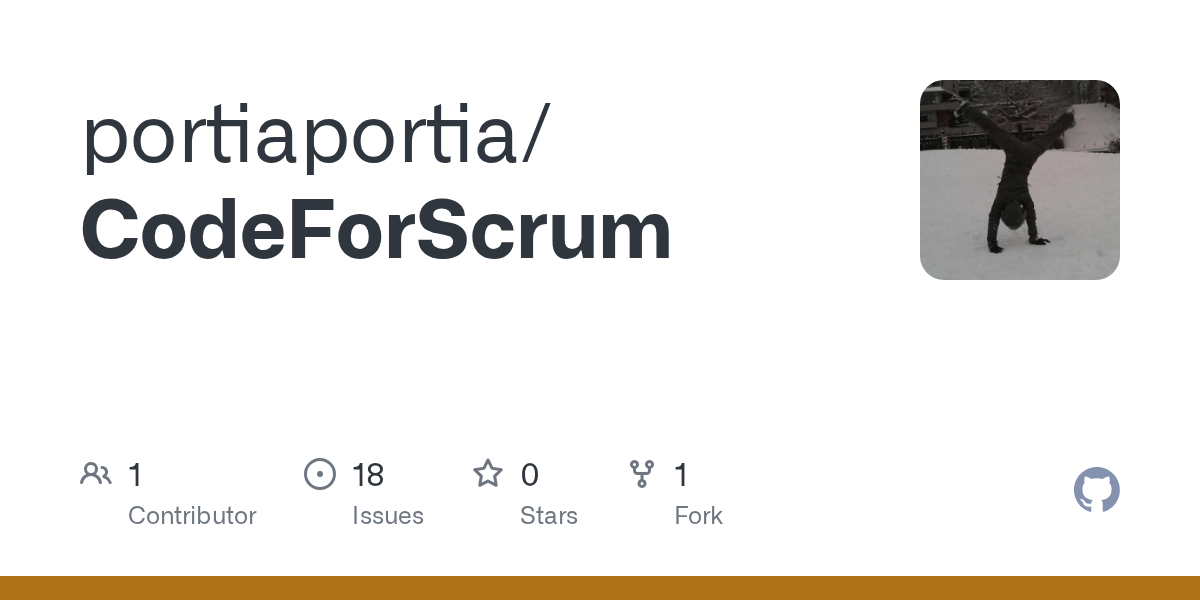 GitHub portiaportia/CodeForScrum