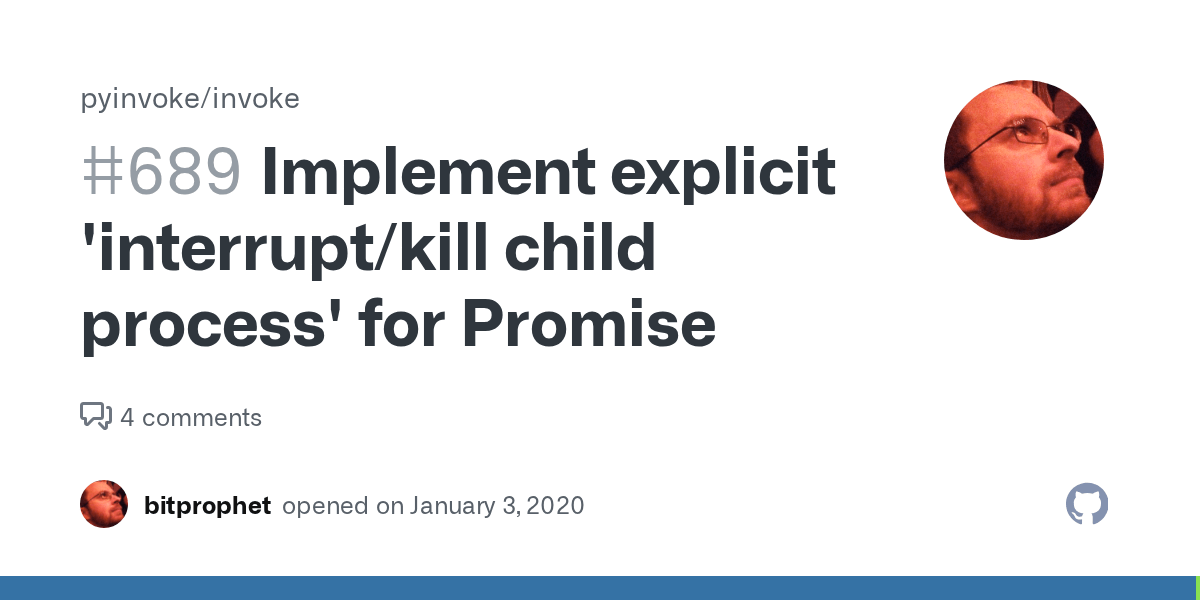 Implement explicit 'interrupt/kill child process' for Promise · Issue