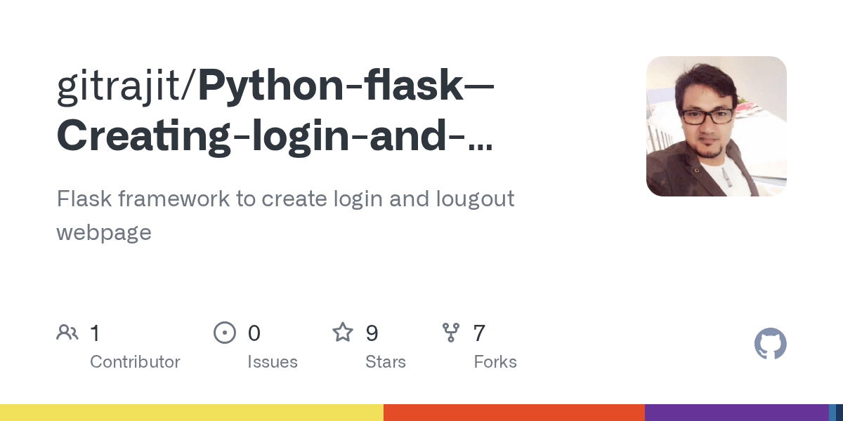 GitHub gitrajit/PythonflaskCreatingloginandlogoutpage Flask