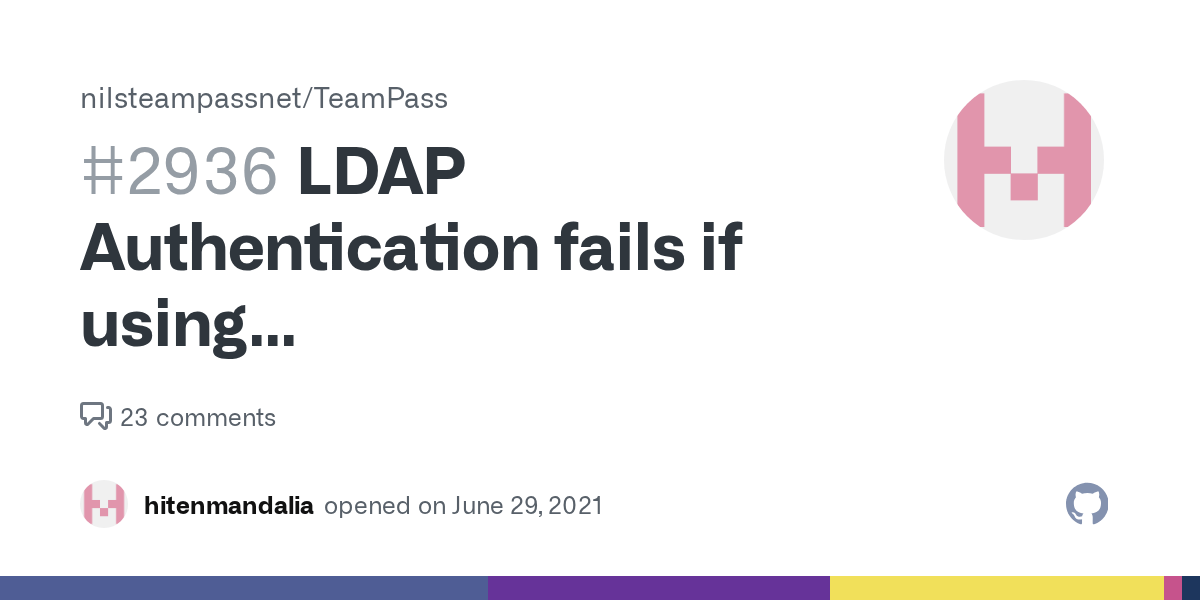 LDAP Authentication fails if using sAMAccountName · Issue 2936