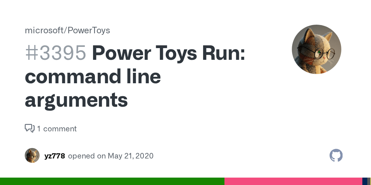 Power Toys Run command line arguments · Issue 3395 · microsoft